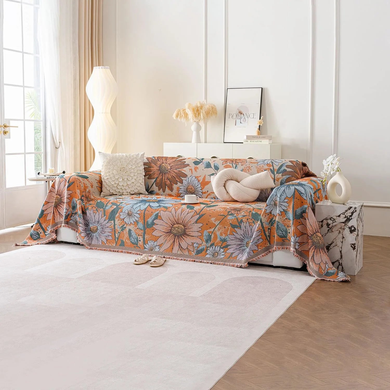 Vintage Flower Sofa Cover In Catherine