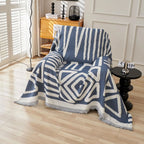 BOHO Couch Cover In Denim Blue