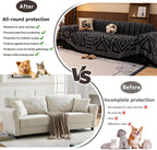 BOHO Couch Cover In Fuzzy Dark Gray