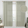 Light filtering Neutral Linen Curtain - Sage Grey