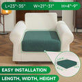 Performance Solid Bouclé Stretch Sofa Cushion Cover - Green