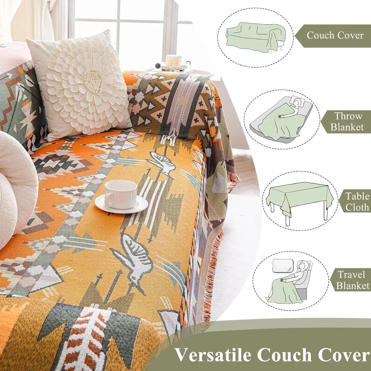 Vintage Flower Sofa Cover In Ayleid