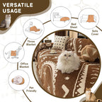 BOHO Couch Cover In Retro-Hippie Brown