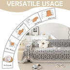 Vintage Flower Sofa Cover In Black