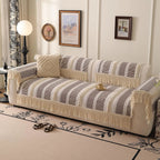 Couch Cushion Cover In Stripe Coffee