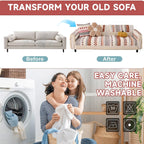 Couch Cushion Cover In Stripe Brown