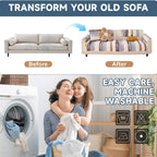 Couch Cushion Cover In Stripe Blue