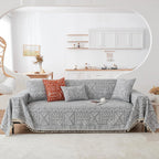 BOHO Couch Cover In Brick Gray