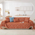 BOHO Couch Cover In Brick Orange