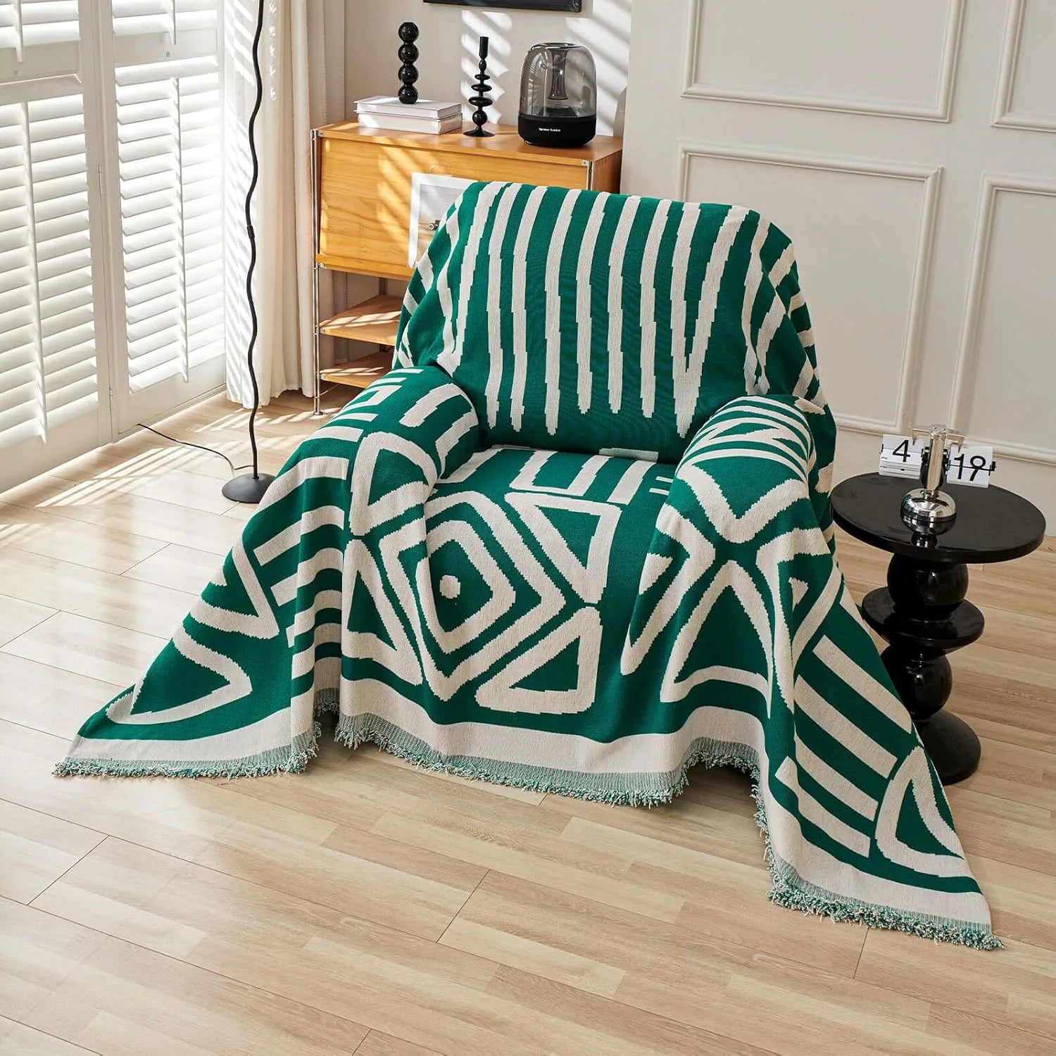 BOHO Couch Cover In Forest Green