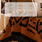 BOHO Couch Cover In Fuzzy Brunt Orange