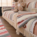 Couch Cushion Cover In Stripe Brown