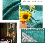Soild Couch Cover In Tassel Green