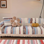 Couch Cushion Cover In Stripe Blue