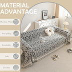 Vintage Flower Sofa Cover In Black