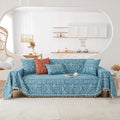 BOHO Couch Cover In Brick Blue