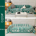 BOHO Couch Cover In Forest Green