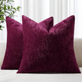 Dyed Neutral Chenille Throw Pillowcase 2 Pack - Rhododendron