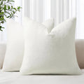 Dyed Neutral Chenille Throw Pillowcase 2 Pack - Cream White