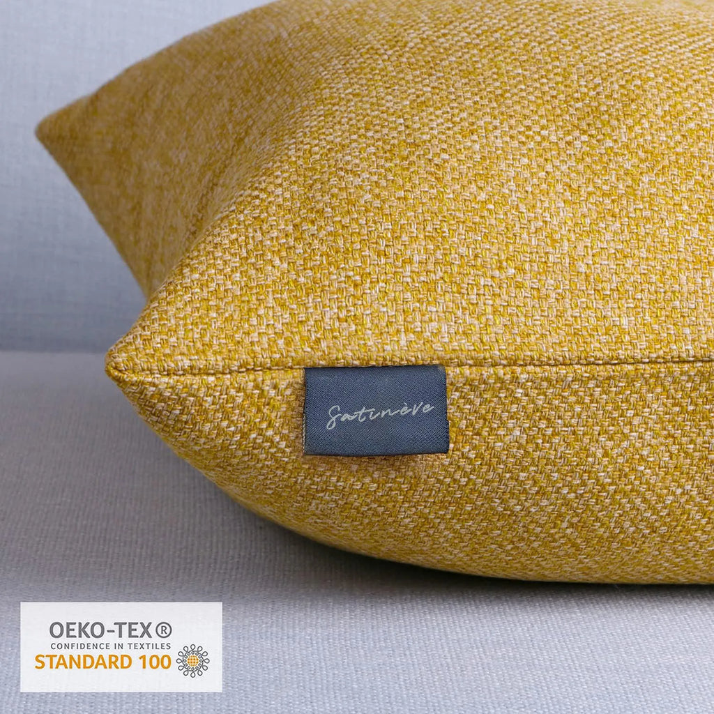 Vintage Triple Button Linen Throw Pillowcase 2 Pack - Yellow