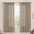 Light filtering Neutral Linen Curtain - Taupe
