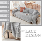 BOHO Couch Cover In Brick Gray