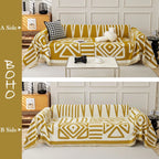 BOHO Couch Cover In Mustard Yellow