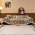 BOHO Couch Cover In Fuzzy Beige