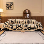 BOHO Couch Cover In Fuzzy Beige