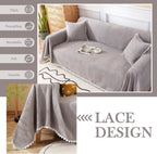 Soild Couch Cover In Gray