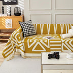 BOHO Couch Cover In Mustard Yellow