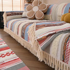 Couch Cushion Cover In Stripe Blue