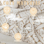 Vintage Flower Sofa Cover In Khaki