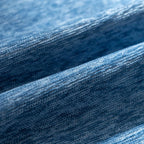 Soild Couch Cover In Tassel Denim Blue