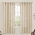 Light filtering Neutral Linen Curtain - Linen