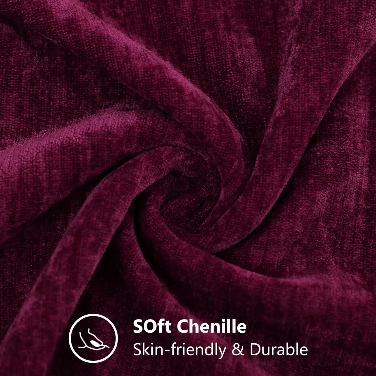Dyed Neutral Chenille Throw Pillowcase 2 Pack - Rhododendron