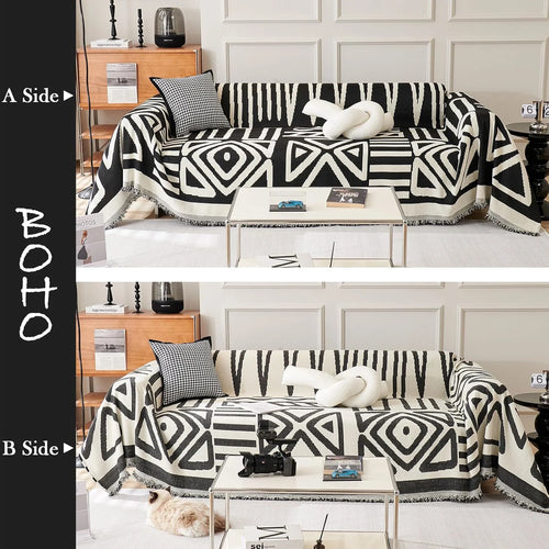 BOHO Couch Cover In Black