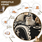 BOHO Couch Cover In Retro-Hippie Black