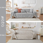BOHO Couch Cover In Brick Gray