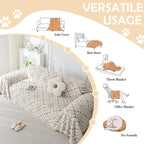 Vintage Flower Sofa Cover In Khaki