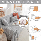 BOHO Couch Cover In Brick Gray