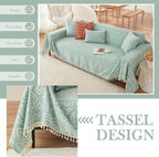 BOHO Couch Cover In Brick Light Green