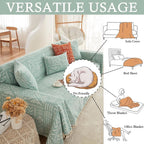 BOHO Couch Cover In Brick Light Green