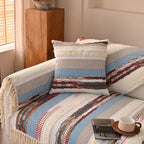 Couch Cushion Cover In Stripe Blue