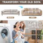 Couch Cushion Cover In Stripe Coffee