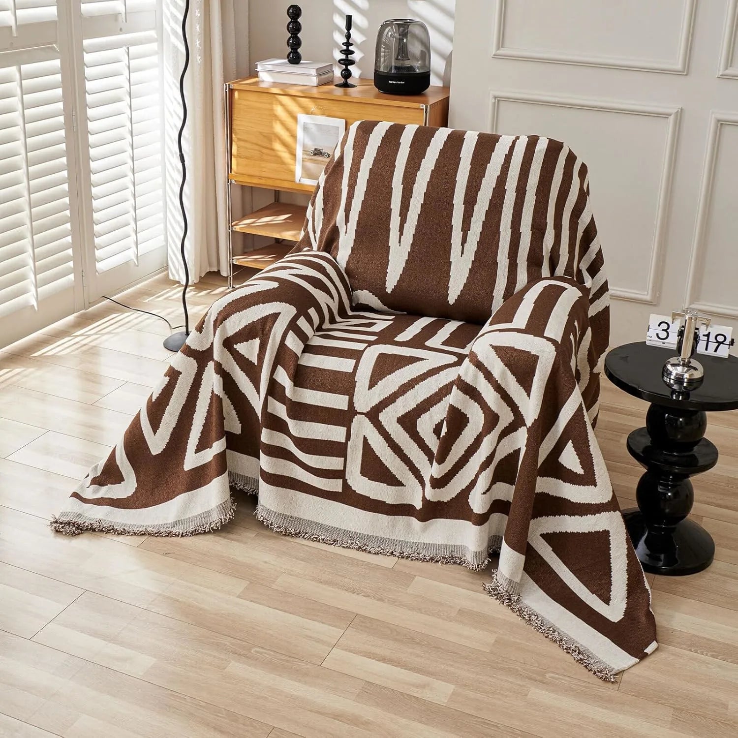 BOHO Couch Cover In Chocolate