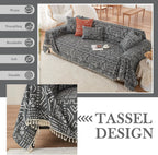 BOHO Couch Cover In Brick Black