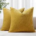 Dyed Neutral Chenille Throw Pillowcase 2 Pack - Mineral Yellow