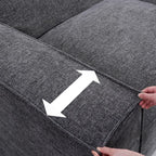 Custom Sofa Slipcover | Elara Basic - Dark Gray