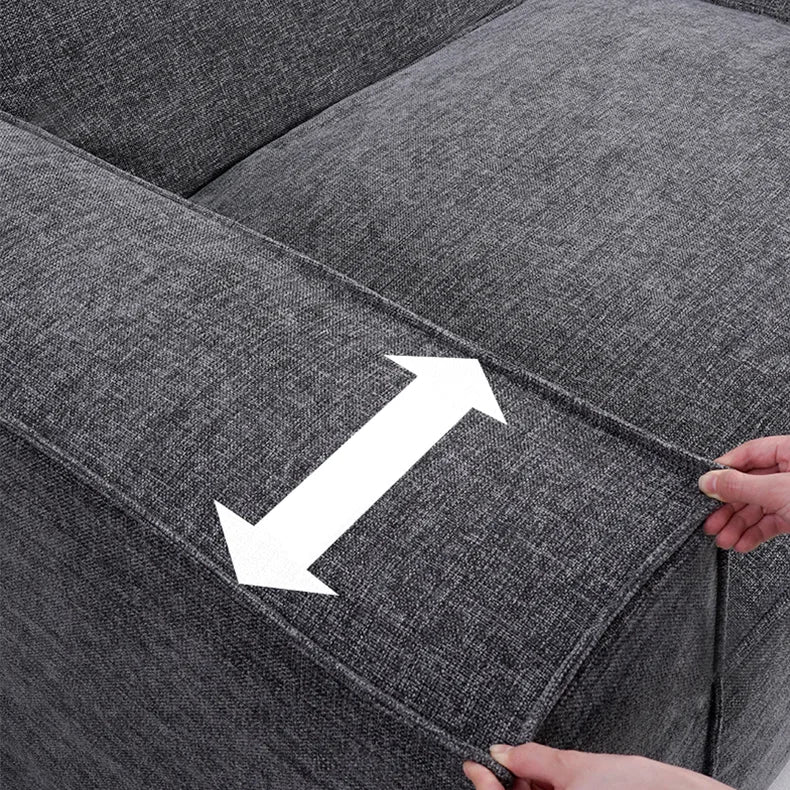 Custom Sofa Slipcover | Elara Basic - Dark Gray